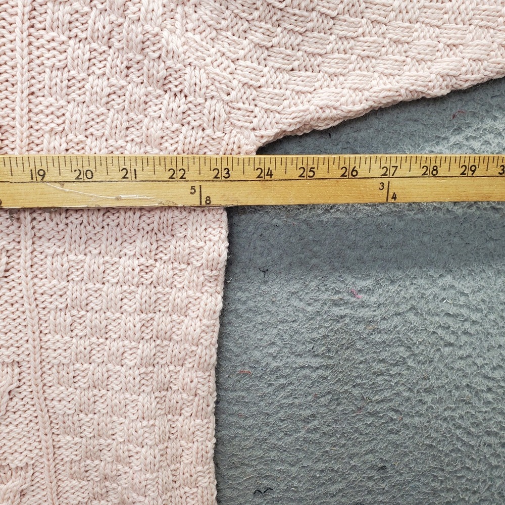 Vintage Aran Crafts Ireland Knitted Sweater Womens XL Pink Merino Wool Crew Neck - Picture 4 of 7